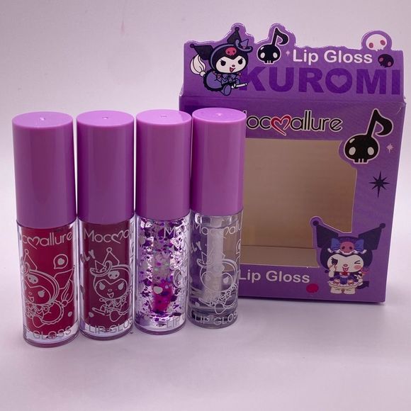 Hello Kitty Other - Mocallure 4 Piece Kuromi Lipstick Set- 2 Liquid Lipsticks & 2 Lip Glosses